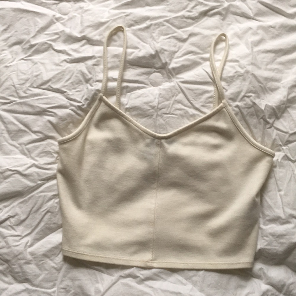Cream crop top
